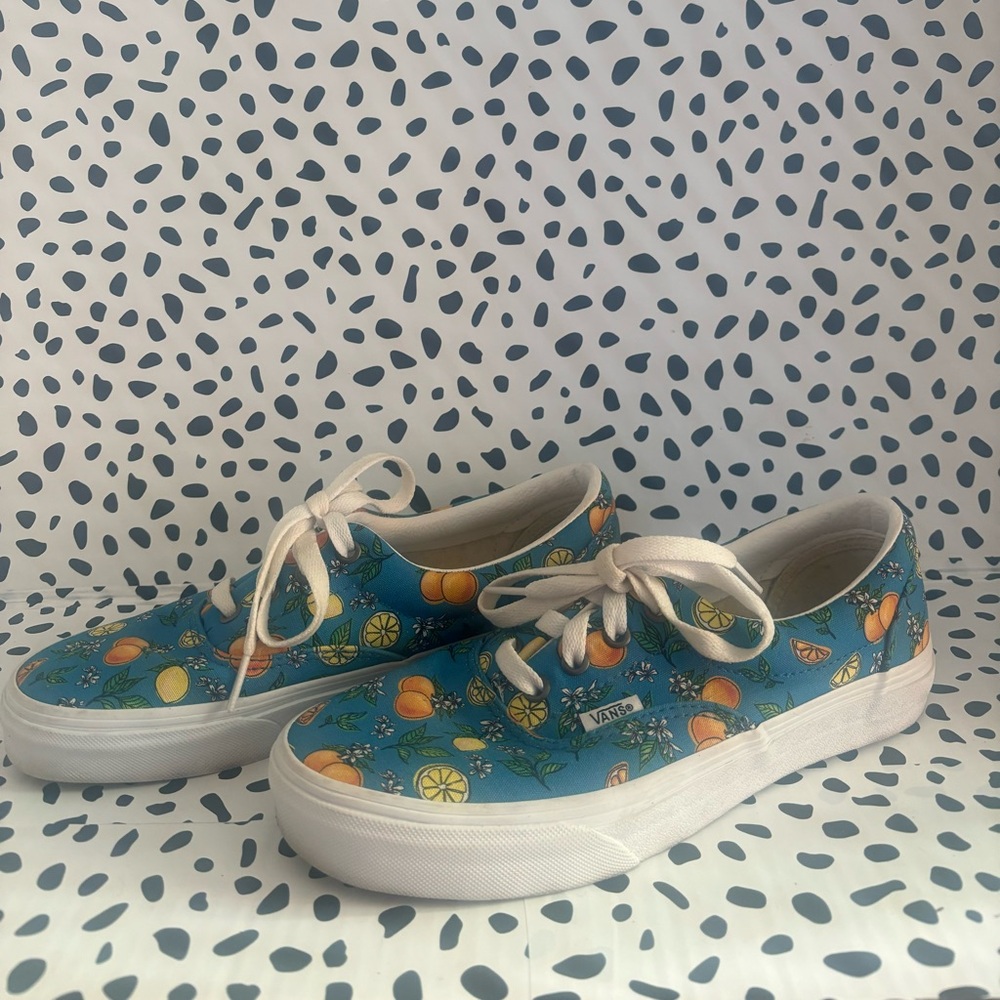 Limited Edition Blue w/Oranges & Lemons classic lace up vans